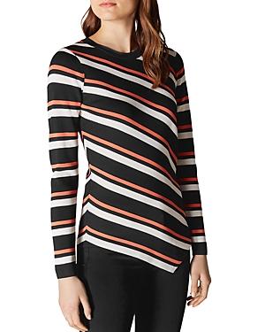 Karen Millen Asymmetric Striped Sweater