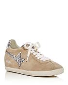 Ash Guepard Embellished Hidden Wedge Lace Up Sneakers