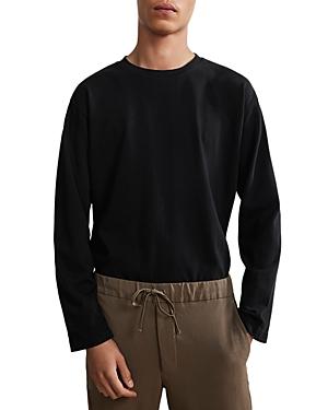 Nn07 Tim Cotton Blend Textured Long Sleeve Tee