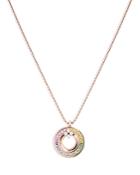Roberto Coin 18k Rose Gold Multi-gemstone & Diamond Mini Circle Pendant Necklace, 17