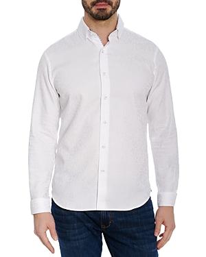 Robert Graham Bradbury Cotton Filigree Tailored Fit Button Down Shirt
