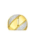 Roberto Coin 18k Yellow Gourmette Diamond Statement Ring