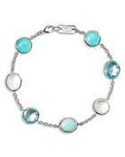 Ippolita Sterling Silver Rock Candy Multi Gemstone Chain Bracelet