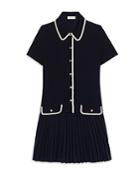 Sandro Alberta Pleated Skirt Dress