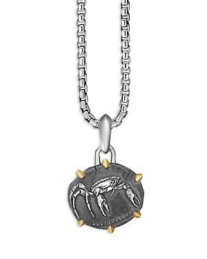 David Yurman Sterling Silver & 18k Yellow Gold Zodiac Cancer Amulet Enhancer