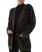 Liverpool Los Angeles Open Front Animal Print Cardigan