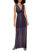 Bcbgeneration Rainbow-stripe Maxi Dress