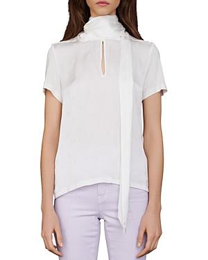Maje Tony Tie Neck Top