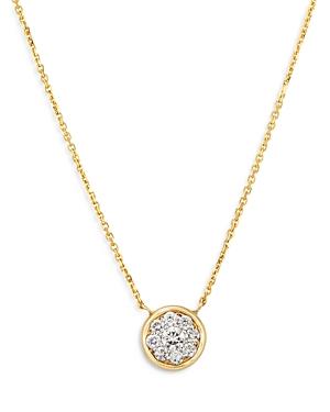 Bloomingdale's Diamond Flower Pendant Necklace In 14k Yellow Gold, 0.40 Ct. T.w. - 100% Exclusive