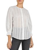 The Kooples Perforated Illusion Blouse