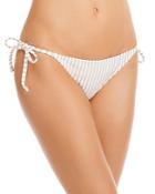 Solid & Striped Tenley Metallic Stripe Tie Bikini Bottom