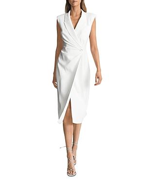 Reiss Cecile Tuxedo Bodycon Midi Dress