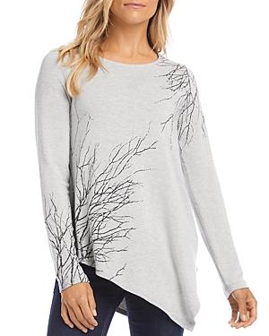 Karen Kane Printed Asymmetric Hem Top