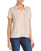 Eileen Fisher Organic Linen Short-sleeve Shirt