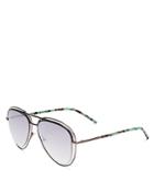 Marc Jacobs Mirrored Floating Aviator Sunglasses, 54mm