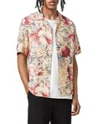 Allsaints Wailea Tropical Floral Print Relaxed Fit Button Down Camp Shirt