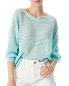 Alice And Olivia Saffi Easy Pointelle Knit Sweater