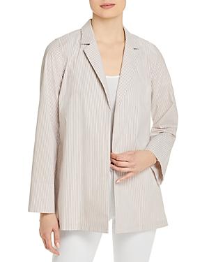 Lafayette 148 New York Mcgraw Striped Tie Waist Jacket