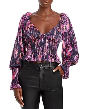 Wayf Heartbreaker Smocked Top