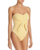 Onia X Weworewhat Capri Striped One Piece Swimsuit