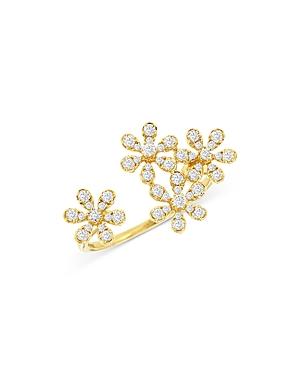 Bloomingdale's Diamond Open Flower Ring In 14k Yellow Gold, 0.45 Ct. T.w. - 100% Exclusive