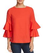 Beachlunchlounge Tiered Bell Sleeve Top
