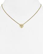 Michael Kors Pave Logo Heart Pendant Necklace, 16