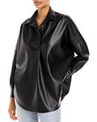 French Connection Crolenda Faux Leather Shirt