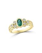 Bloomingdale's Emerald Oval & Diamond Ring In 14k Yellow Gold - 100% Exclusive