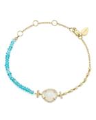 Meira T 14k Yellow Gold Rainbow Moonstone, Diamond And Neon Apatite Beaded Bracelet
