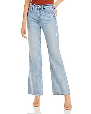 Pistola Stevie High Rise Wide Leg Jeans In Medium Blue