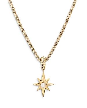 David Yurman 18k Yellow Gold Cable Collectibles North Star Birthstone Charm With Cultured Freshwater Pearls