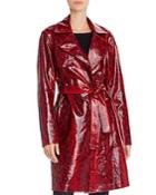 Blanknyc Snake Print Faux-leather Trench Coat
