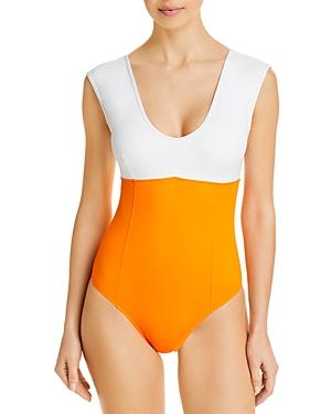 Max Mara Etra Colorblock One Piece Swimsuit
