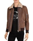 The Kooples Crazy Flying Shearling Bomber Jacket