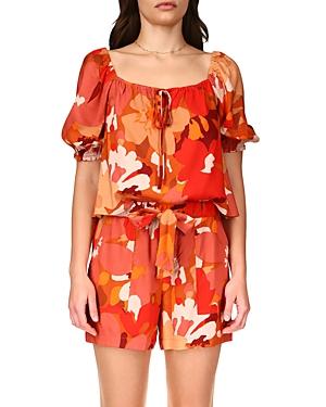 Sanctuary Remember Me Printed Puff Sleeve Top