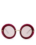 Dolce & Gabbana Round Mirrored Sunglasses, 50mm