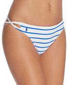 Polo Ralph Lauren French Stripe Laced Side Hipster Bikini Bottom