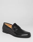 Harrys Of London James Glossy Calfskin Extra Wide Penny Loafers