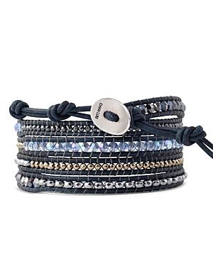 Chan Luu Sterling Silver & Leather Wrap Bracelet