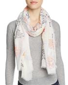 Altea Embroidered Leaves Scarf