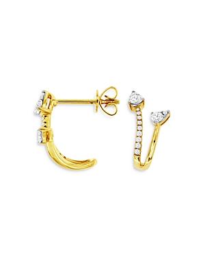 Bloomingdale's Diamond Front To Back Stud Earring In 14k Yellow Gold, 0.35 Ct. T.w- 100% Exclusive