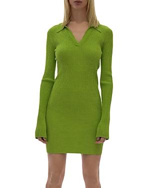 Helmut Lang Marl Ribbed Mini Dress