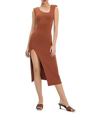 Good American Front Slit Knit Midi Dress