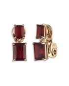 Lauren Ralph Lauren Double Baguette Stone Clip On Stud Earrings