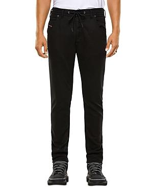 Diesel Krooley-e-ne Slim Straight Jeans In Black Denim
