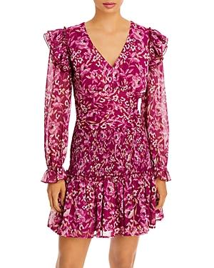 Aqua Floral Print Ruched Top - 100% Exclusive