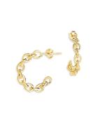 Sterling Forever 14k Gold Plated Sterling Silver Open Link Hoop Earrings
