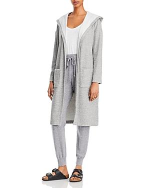Three Dots Hooded Open Longline Cardigan