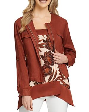 Dkny Roll Tab Zip Front Jacket